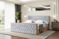 ALTDECOR Boxspringbett mit Matratze und Lattenrost, Topper, Fu&szlig;teil,Polsterbett mit