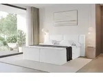 ALTDECOR Boxspringbett - H3 Matratze und Topper - EVON - 180x200 - Wei&szlig; -