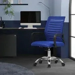ML-Design B&uuml;rostuhl ergonomisch, Blau, 360&deg; Drehstuhl mit Rollen - Blau