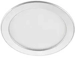Prios LED-Einbaulampe Cadance, silber, 22 cm, CCT, IP44 - Silber/Grau