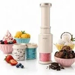 Seeger CompactCream 5-in-1 Kompakte Eismaschine mit 3 Dessertbechern, F&uuml;r...