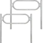 2x Fahrradanlehnb&uuml;gel 115 x 124 cm Stahl feuerverzinkt &Oslash; 60 mm Einbetonieren