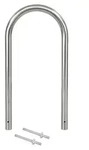 Fahrradanlehnb&uuml;gel 115 x 58 cm Edelstahl &Oslash; 60 mm Einbetonieren Fahrradst&auml;nder