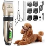 Oneisall Hundeschermaschine mit LCD-Anzeige, Hunde Haarschneidemaschine - Gold