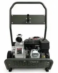 DeTec. Benzin-Wasserpumpe 3 Zoll 60.000 l/h 7 PS 28 m F&ouml;rderh&ouml;he mit fahrbarem