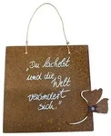 Rost Deko Spruchtafel "Du l&auml;chelst...." - eine Geschenkidee f&uuml;r Menschen, die...