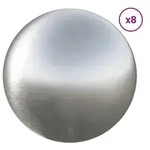 vidaXL Geb&uuml;rsteter Ball 8 stk. &Oslash; 5 cm Silber Edelstahl 201 - Silber