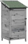 vidaXL Gartenschuppen Grau 59 x 56 x 113,5 cm Massivholz aus Fichte