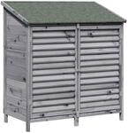 vidaXL Gartenschuppen Grau 106 x 56 x 113,5 cm Massivholz aus Fichte
