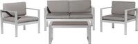 BELIANI Gartenset Dunkelgrau Aluminium Polyester 6-Sitzer Terrasse Outdoor Modern
