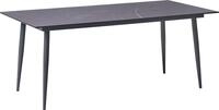 BELIANI Gartentisch Dunkelgrau HPL-Platte Steinoptik Rechteckig 180x90 cm mit