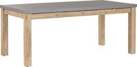BELIANI Tisch Grau / Heller holzfarbton Faserzement / Akazienholz 180 x 90 cm...