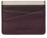 Marc O'Polo Leder Kartenhalter Junis Card Holder Black Cherry dunkelbraun -