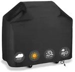 Grillabdeckung Wetterfest Oxford 147x61x117cm Schwarz - Schwarz