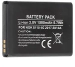 Akku passend f&uuml;r Nokia 8110 4G 2017, BV-6A Li-Ion 3,8 Volt 53,2 x 38,0 x 5,9mm -
