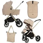 BabyLux GAVIA 2-in-1 Kinderwagen, Gondel, Leichtgewicht, Faltbares Set - Beige