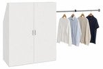 VCM Kleiderschrank f&uuml;r Dachschr&auml;ge mit Kleiderstange & Stauraum Schrank f&uuml;r