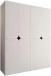 MIRJAN24 Kleiderschrank Espresso 160, Kleiderschrank, Garderobe (Farbe: Wei&szlig;,