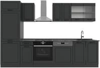 K&uuml;chenzeile Vicco R-Line Anthrazit Landhaus/Anthrazit 300 cm ohne Arbeitsplatte,