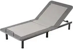 BELIANI Lattenrost Grau Gepolstert 80x200 cm Elektrisch Verstellbar mit...