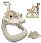 Twinky&reg; GO 3 en 1 Lauflernhilfe in Creme Farben | Lauflernwagen mit Spielset und