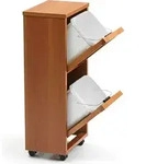 Storage MADERA 2, Getrennter Abfallsammler, 2 herausnehmbare 12l-K&ouml;rbe, Gestell und
