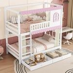 STILVORA Kinderbett 90 &times; 200 cm,Hochbett mit offenem Regal und Stauraum,ohne