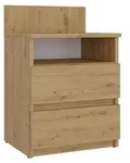 Topeshop M1 ARTISAN, Nachtst&auml;nder, Eiche, 2 Schublade(n), Partikelbord, 400...