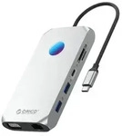Orico XCR 12-in-1 RGB USB-C Dockingstation mit 2x USB-A 3.1, 1x USB-A 2.0, 1x...