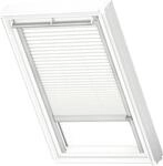 VELUX Dachfenster Plissee blickdicht wei&szlig; mit grauem Alu-Rahmen solarbetrieben...