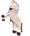 Riesen Pferd Kuscheltier XXL 120cm Hellbraun Pl&uuml;schtier Stofftier Geschenk...