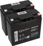 24V 23Ah Akku-Satz 2x Q-Batteries 12LCP-23 f&uuml;r Mobilis M23 M24 M34 M35