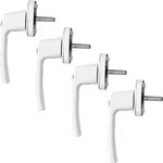 4x Fenstergriff Abschlie&szlig;bar Wei&szlig; Balkont&uuml;rgriff Metall Balkont&uuml;r Fenster...