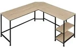 tectake&reg; Schreibtisch Hamilton 138 x 138 x 75,5 cm - Braun