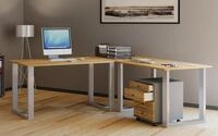 VCM VCM Holz Schreibtisch | Eckschreibtisch schlicht | 160x130 | L Form links...