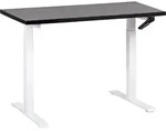 BELIANI Schreibtisch Schwarz & Wei&szlig; Melamin 120x72cm Manuell H&ouml;henverstellbar