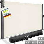 tillvex&reg; Seitenmarkise 200x300 cm Beige ausziehbar & Blickdicht | Sichtschutz...