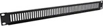 InLine 19" Blindplatte perforiert, 2HE, RAL 9005 schwarz, Blindverschlussplatte,