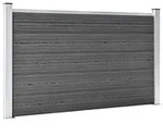 vidaXL Zaunelement Set WPC 872x105 cm Schwarz - Schwarz