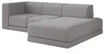 Selsey Novals - Ecksofa L-Form, 4-Sitzer, rechts, Chenille Grau, 278 cm - Grau