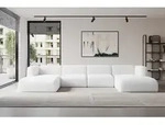 ALTDECOR Ecksofa - MIRA-U2 - 408x179x70 - Wei&szlig; - Corner Sofa Eckcouch Couch U-Form,