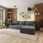 Masseno Ecksofa ANKO mit Metallgestell, Modulares Schlafsofa aus Schaumstoff,