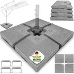 tillvex&reg; Sonnenschirmst&auml;nder Granit-Grau 90 Liter / 120 kg &ndash; 4-teilig f&uuml;r