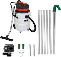 90L Nass- & Trocken Industriestaubsauger mit Dachrinnenstangen und Kamera