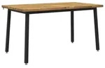 vidaXL 140 x 70 x 75 cm Massivholz Akazie Wei&szlig; und Schwarz - Wei&szlig;
