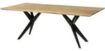 MASSIVMOEBEL24 Esstisch Mango 160x90x76 natur lackiert / Epoxid schwarz,...