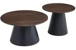 Selsey Lunnea - Couchtisch-Set , Nussbaum, 80 cm - Braun