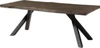 MASSIVMOEBEL24 Baumtisch Mango 180x90x76 grau lackiert / A-Gestell anthrazit matt