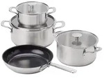 KitchenAid Topf-Set | Edelstahl | 7-teilig - Silber