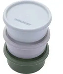 Fackelmann Snacking-Boxen 3er-Set, rund Perfekt f&uuml;r unterwegs und zu Hause,